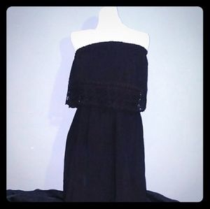 Black Off the Shoulder Summer  Dress
